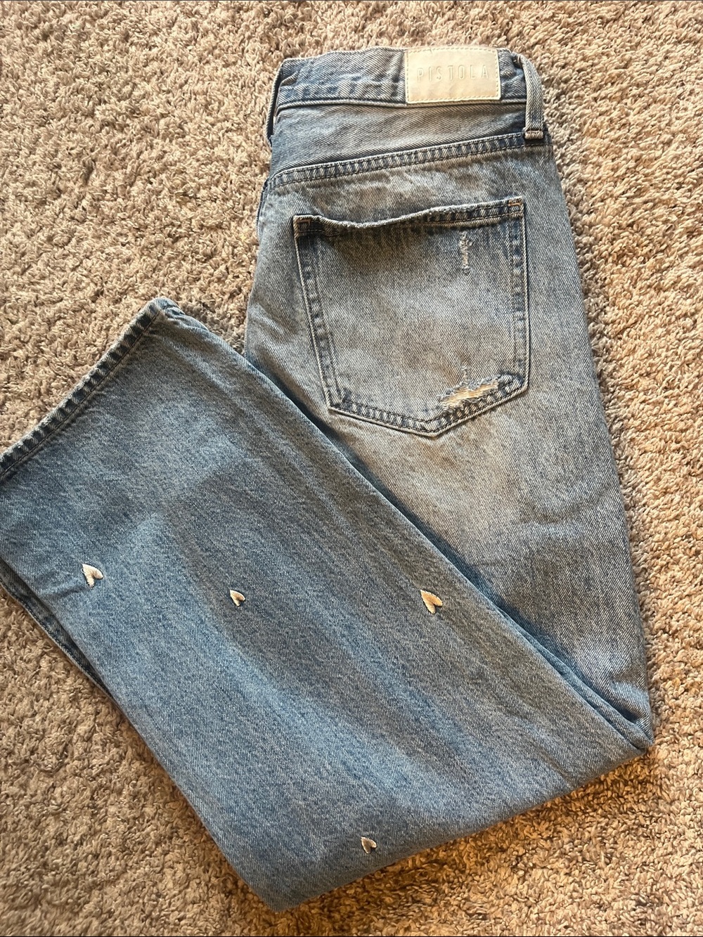 PISTOLA Lexi Bowed Straight Jean in Vintage Confetti | Size 29 - Picture 10 of 16